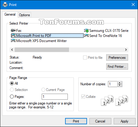 How to add print to pdf to printer options